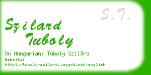 szilard tuboly business card